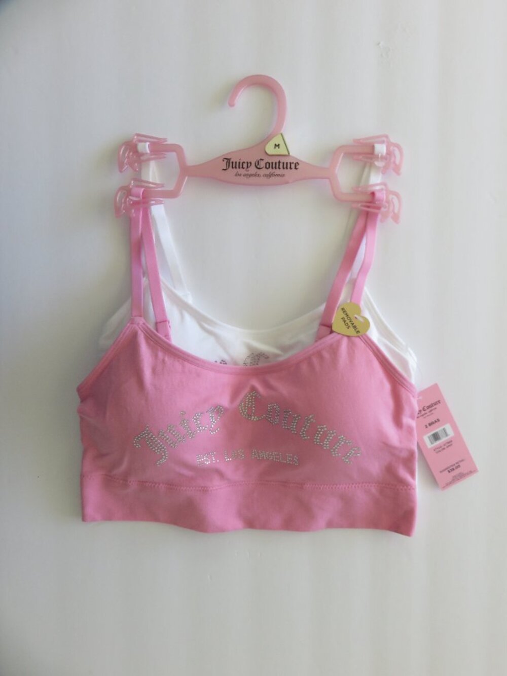 (#100) Juicy Couture Diamond Stud 2-pack Sport Bras Size M